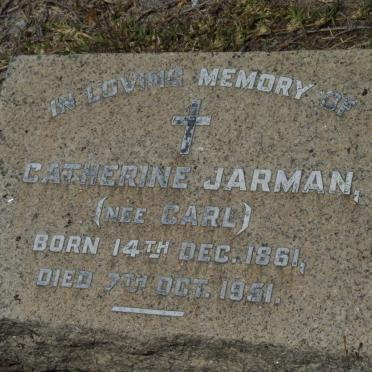 JARMAN Catherine nee CARL 1861-1951