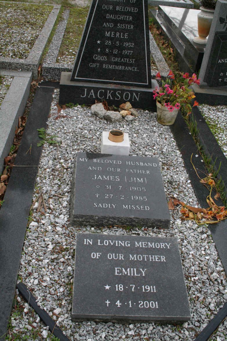 JACKSON James 1905-1985 &amp; Emily 1911-2001 :: JACKSON Merle 1952-1977