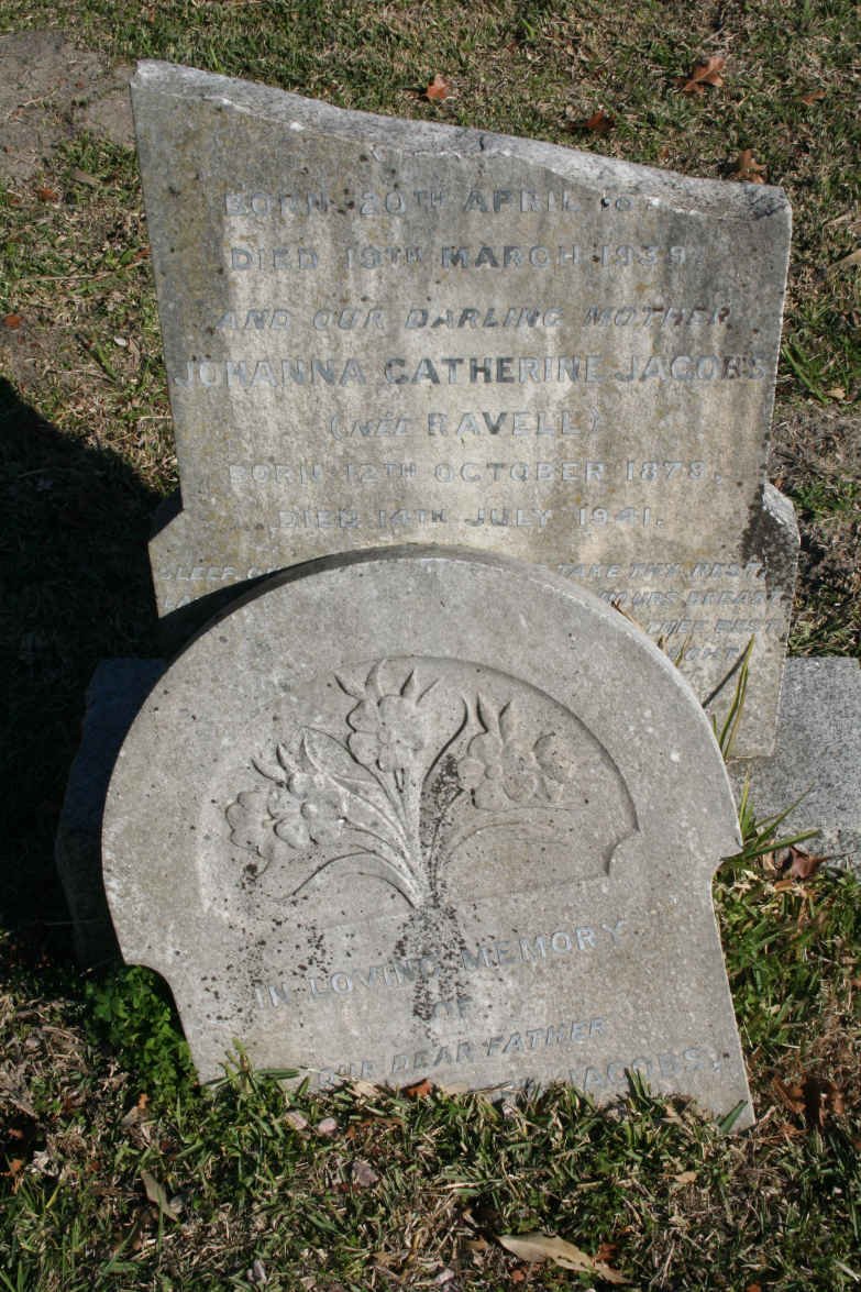 JACOBS ? -1939 &amp; Johanna Catherine nee RAVELL 1878-1941