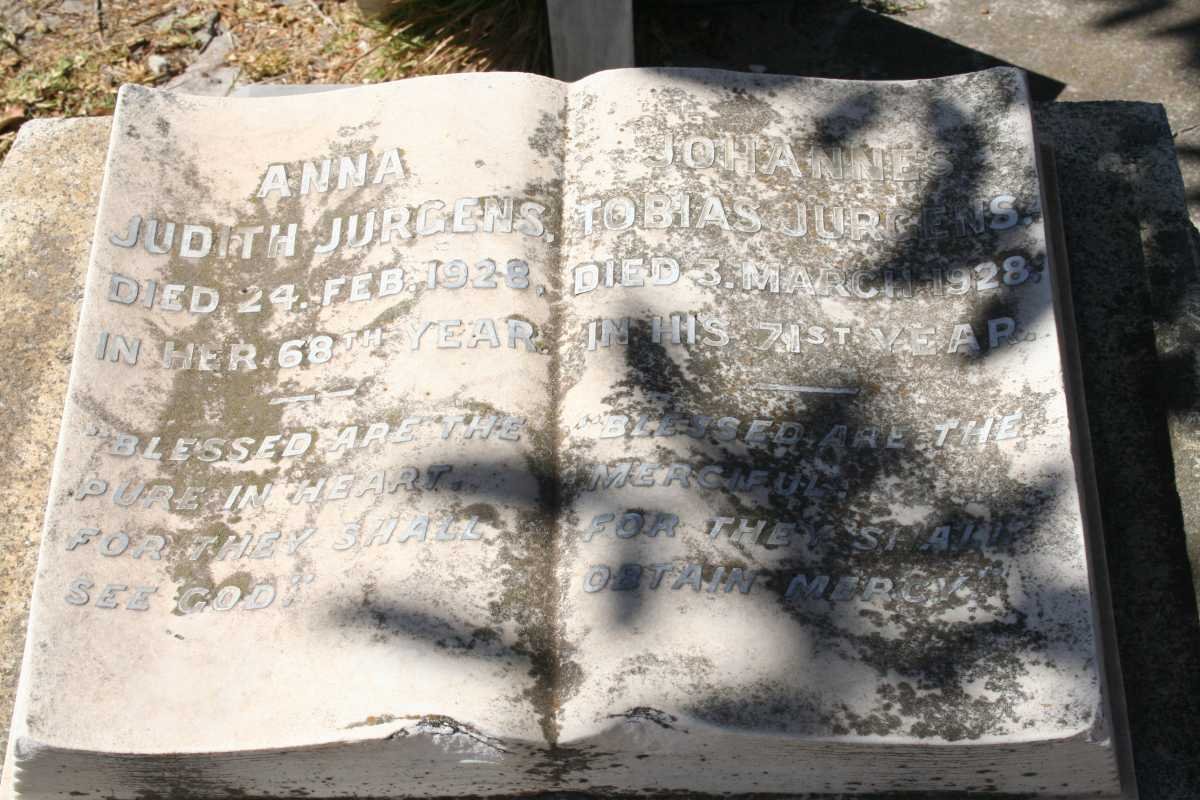 JURGENS Johannes Tobias -1928 &amp; Anna Judith -1928