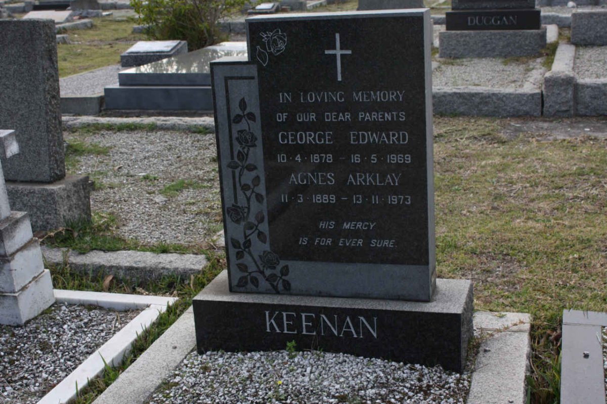 KEENAN George Edward 1878-1969 &amp; Agnes ARKLEY 1889-1973