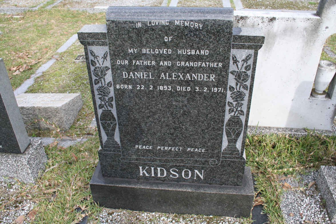 KIDSON Daniel Alexander 1893-1971