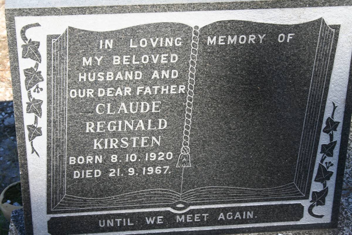 KIRSTEN Claude Reginald 1920-1967