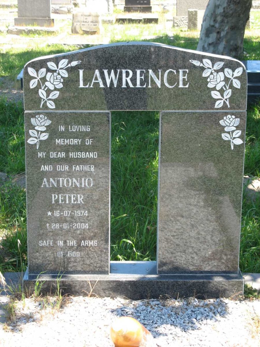 LAWRENCE Antonio Peter 1974-2004
