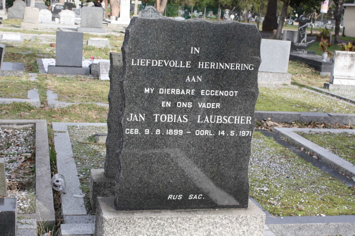 LAUBSCHER Jan Tobias 1899-1971
