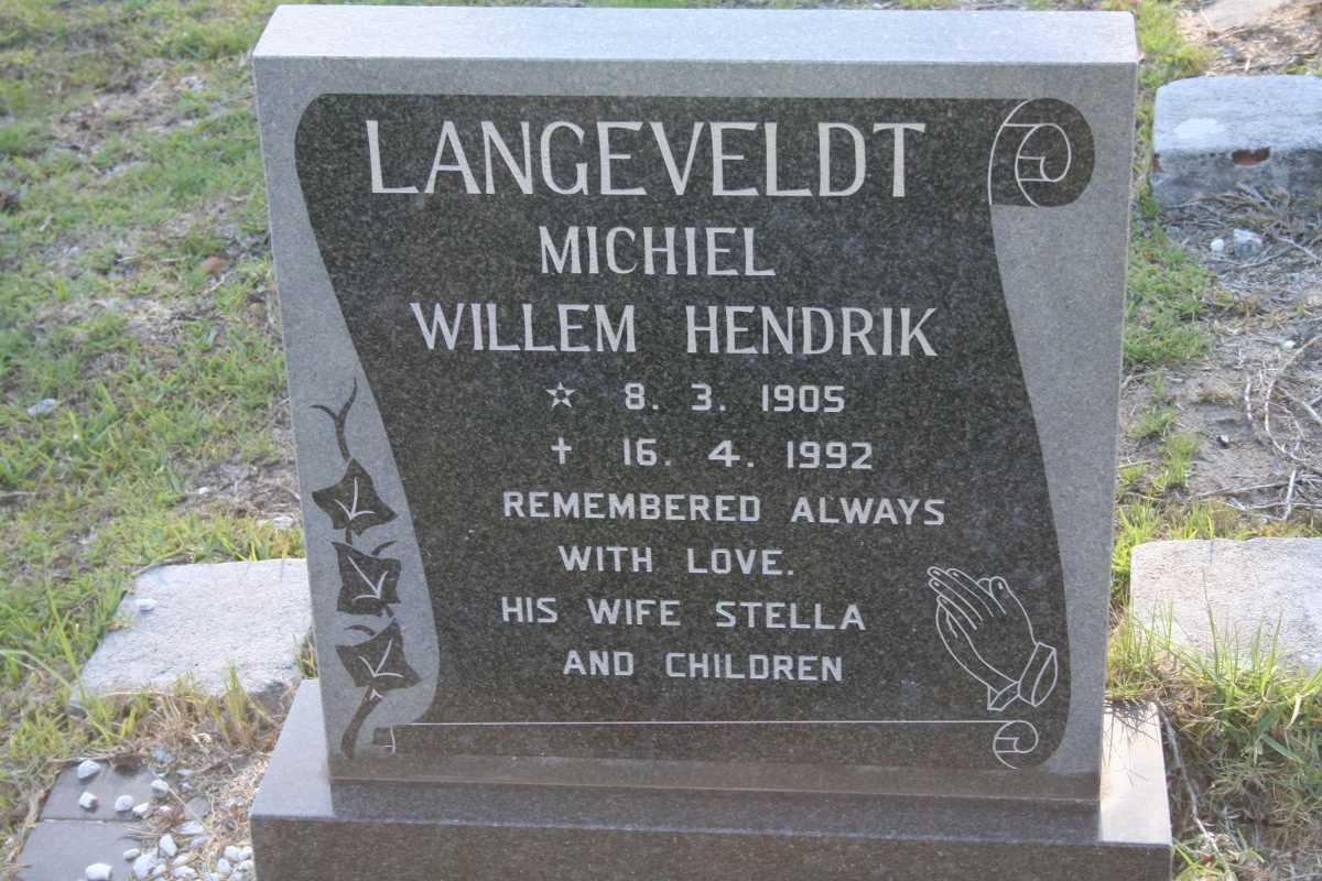 LANGEVELDT Michiel Willem Hendrik 1905-1992