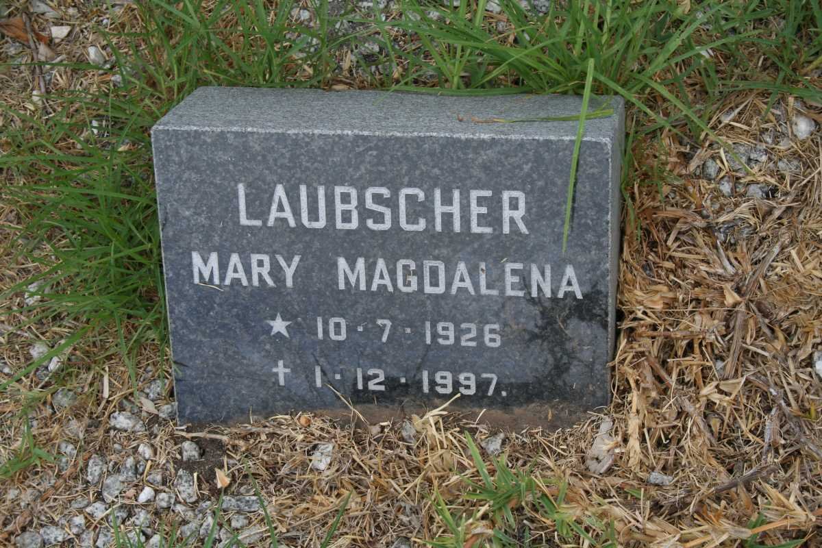 LAUBSCHER Mary Magdalena 1926-1997