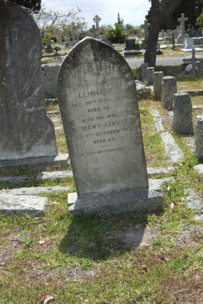LEMMERZ Augustus Johan -1918 &amp; Mary Jane -1926