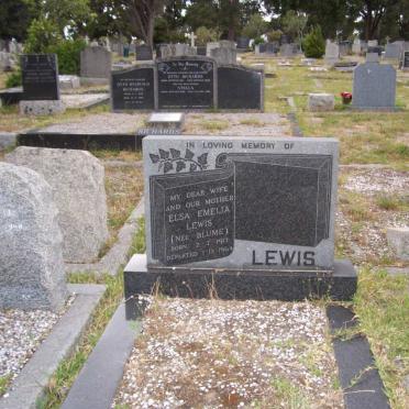 LEWIS Elsa Emelia nee BLUME 1917-1964