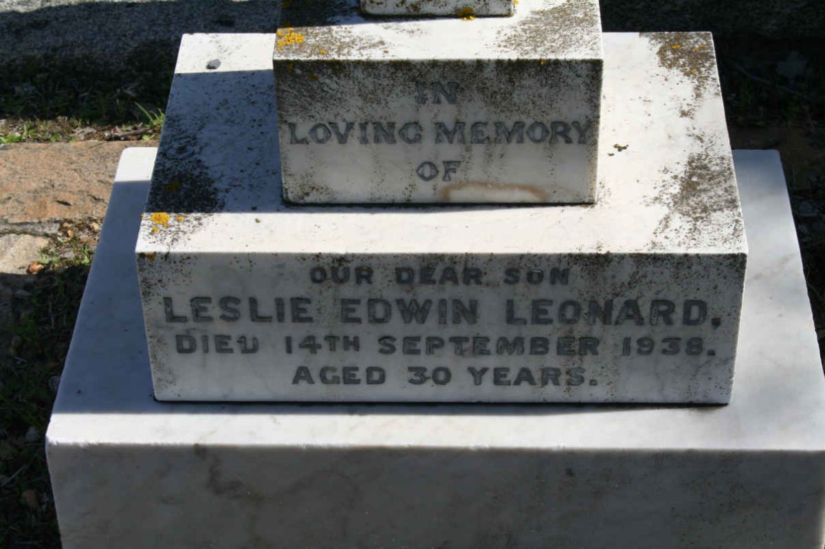 LEONARD Leslie Edwin -1938