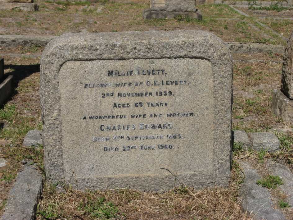 LEVETT Charles Edward -1960 &amp; Millie -1939