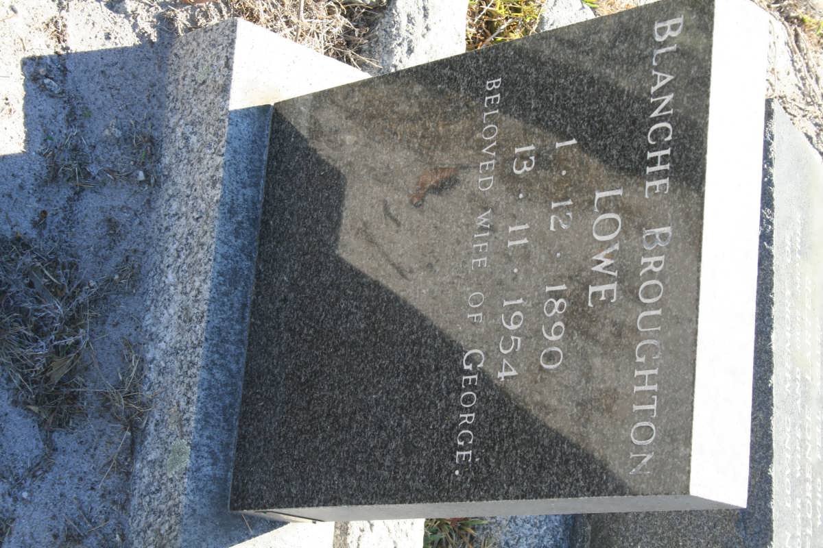 LOWE Blanche nee BROUGHTON 1890-1954