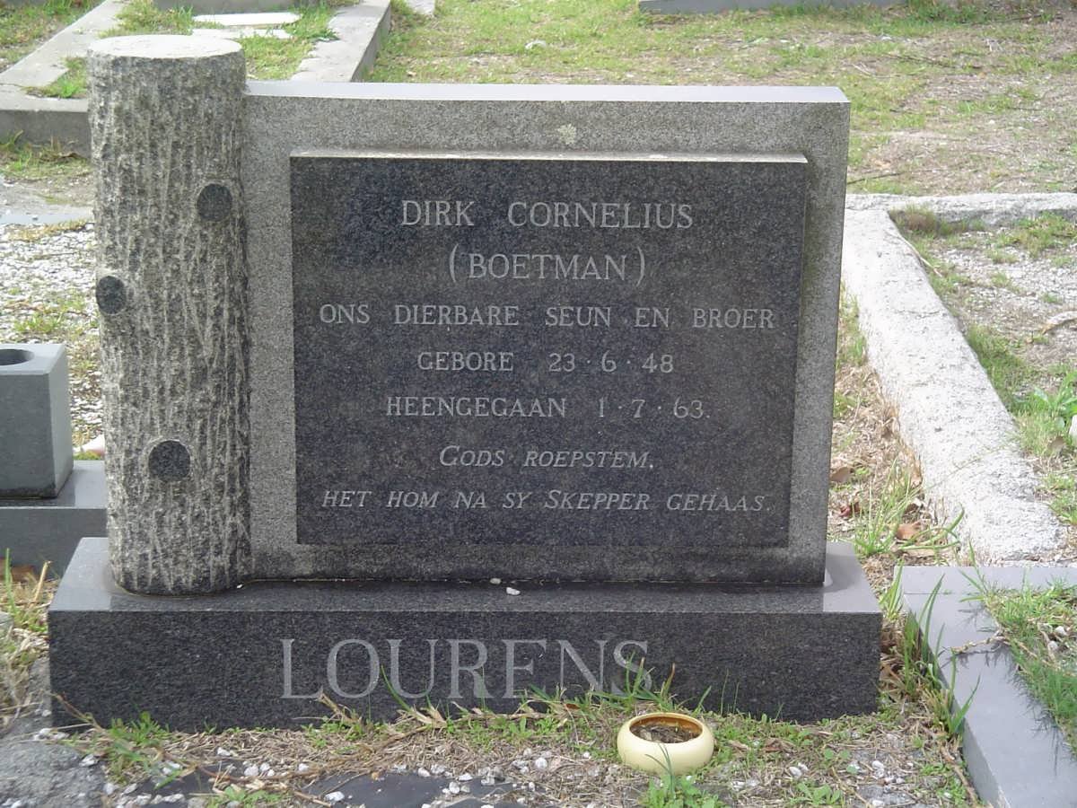LOURENS Dirk Cornelius 1948-1963