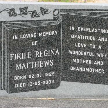 MATTHEWS Fikile Regina 1929-2002