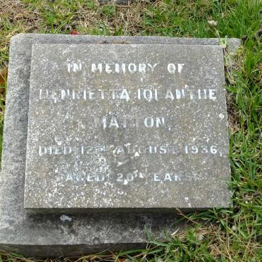 MATTON Henrietta Iolanthe -1936