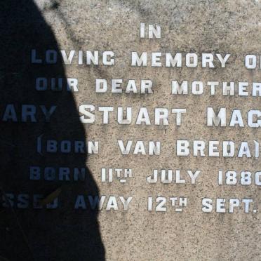 MAGUIRE Mary Stuart nee VAN BREDA 1880-1958