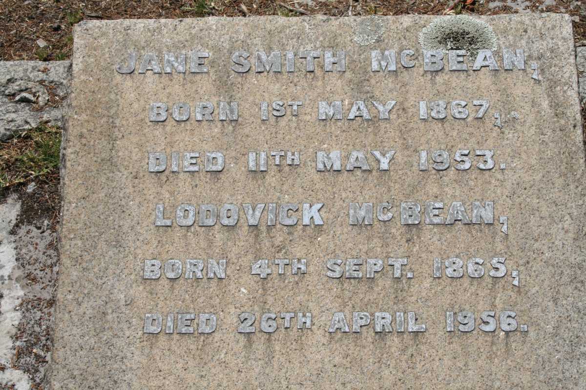 MCBEAN Lodovick 1865-1956 & Jane SMITH 1867-1953 