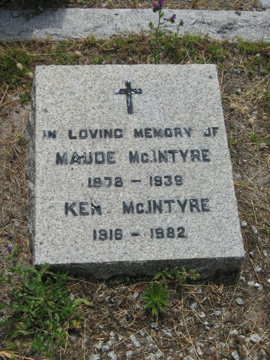 MCINTYRE Maude 1878-1939 :: MCINTYRE Ken 1916-1982 