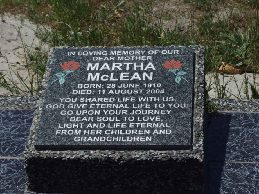 MCLEAN Martha 1910-2004