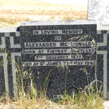 MCDONALD Alexander 1872-1942
