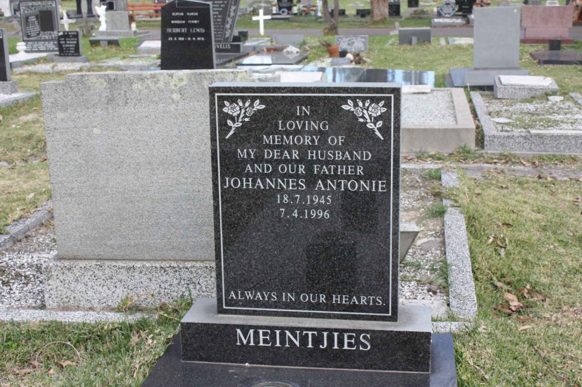 MEINTJIES Johannes Antonie 1945-1996