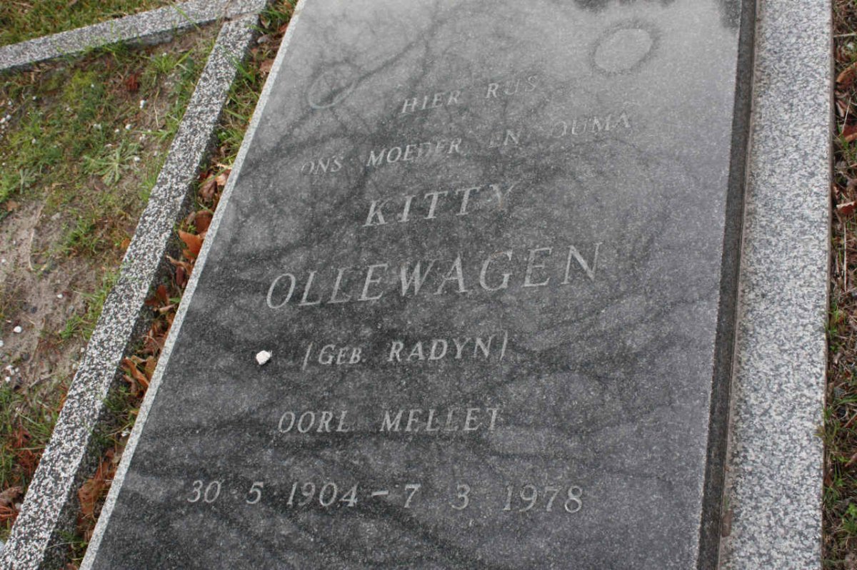MELLET Kitty voorheen OLLEWAGEN nee RADYN 1904-1978