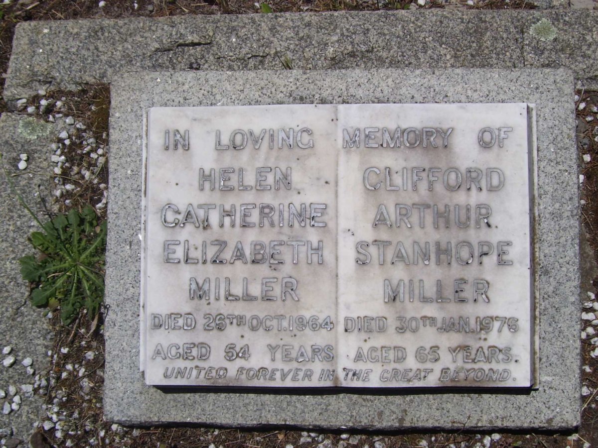 MILLER Clifford Arthur Stanhope -1976 & Helen Catherine Elizabeth -1964