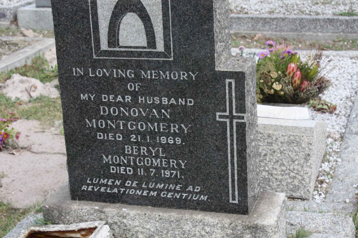 MONTGOMERY Donovan -1969 & Beryl -1971