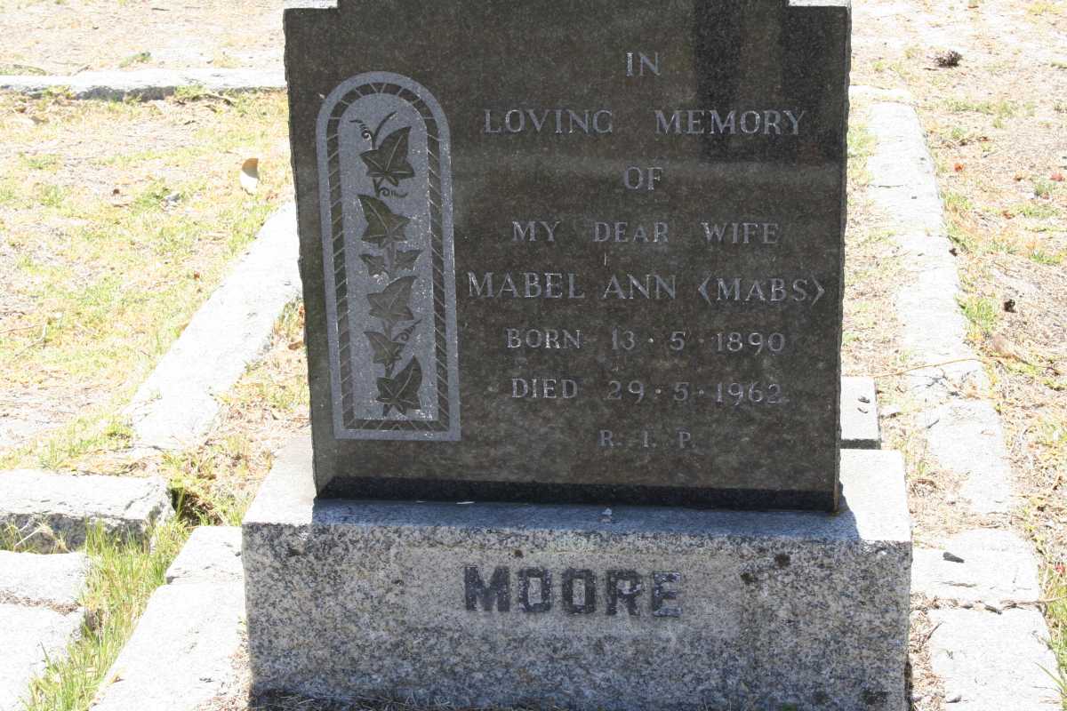 MOORE Mabel Ann 1890-1962