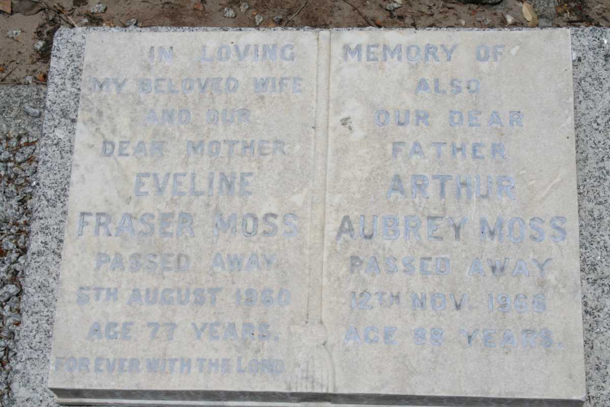 MOSS Arthur Aubrey -1966 & Eveline Fraser -1960 