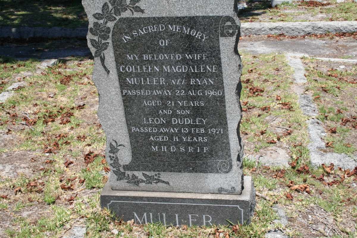 MULLER Colleen Magdalene nee RYAN -1960 :: MULLER Leon Dudley -1971
