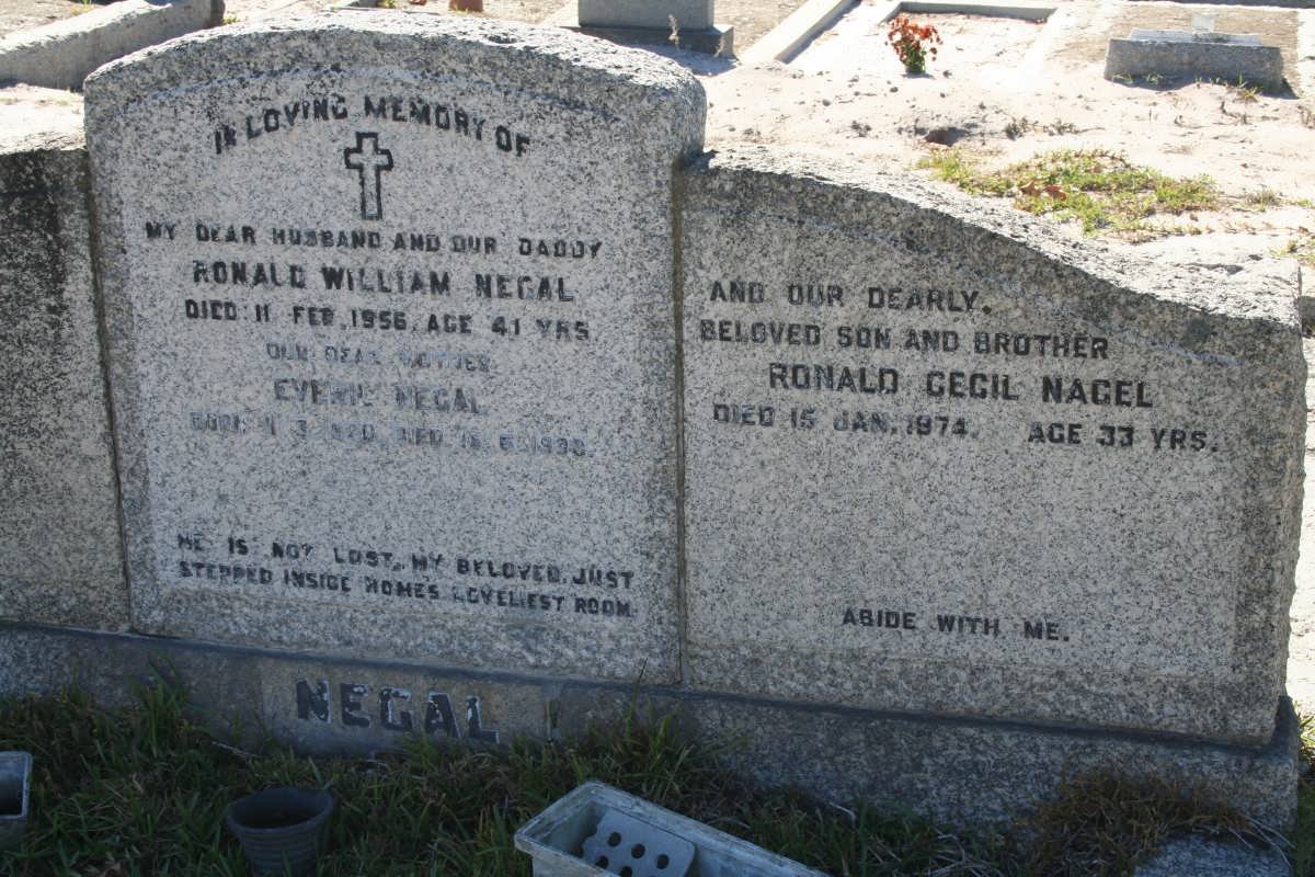 NEGAL Ronald William -1956 &amp; Everil -19?? :: NAGEL Ronald Cecil -1974
