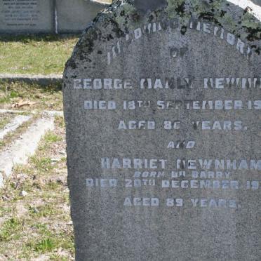 NEWNHAM George Manley -1931 &amp; Harriet  DU BARRY -1935