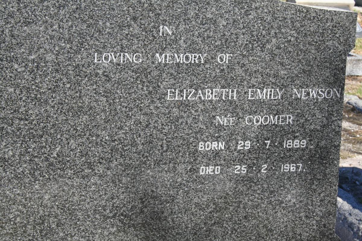 NEWSON Elizabeth Emily nee COOMER 1889-1967