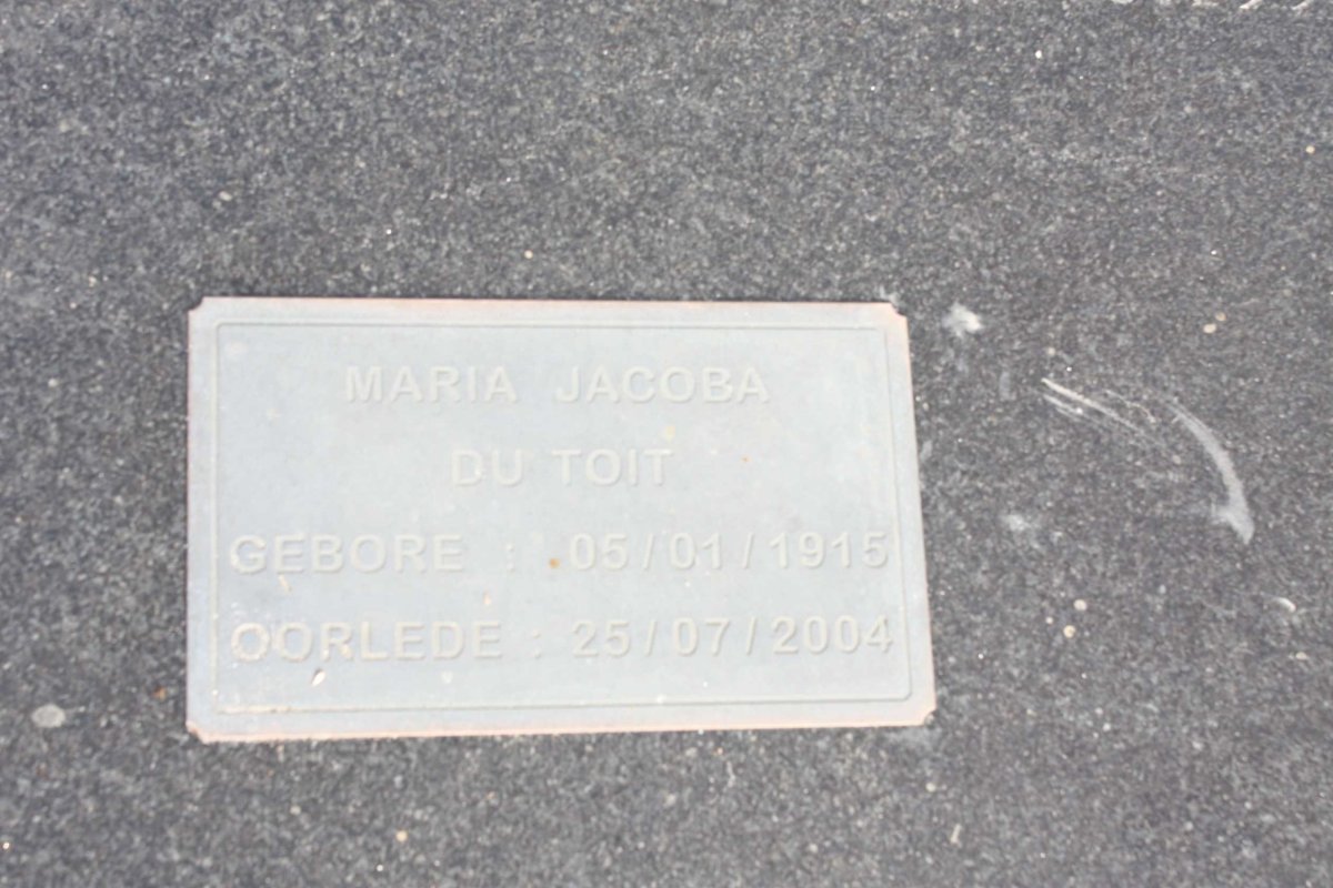 TOIT Johannes Matthys, du 1917-1998 &amp; Maria Jacoba 1915-2004