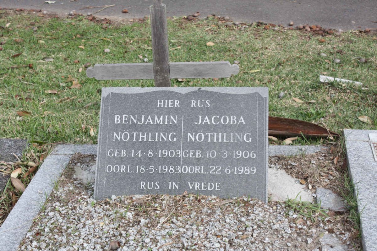 NÖTHLING Benjamin 1903-1983 &amp; Jacoba 1906-1989
