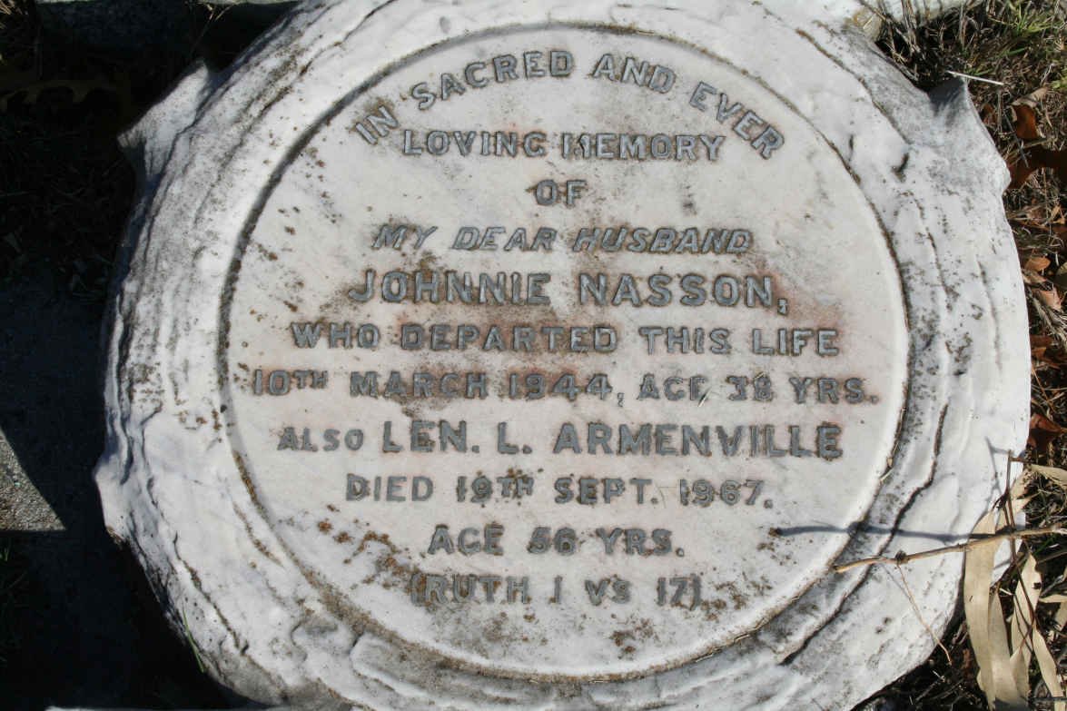 NASSON Johnnie -1944 :: ARMENVILLE Len L. -1967