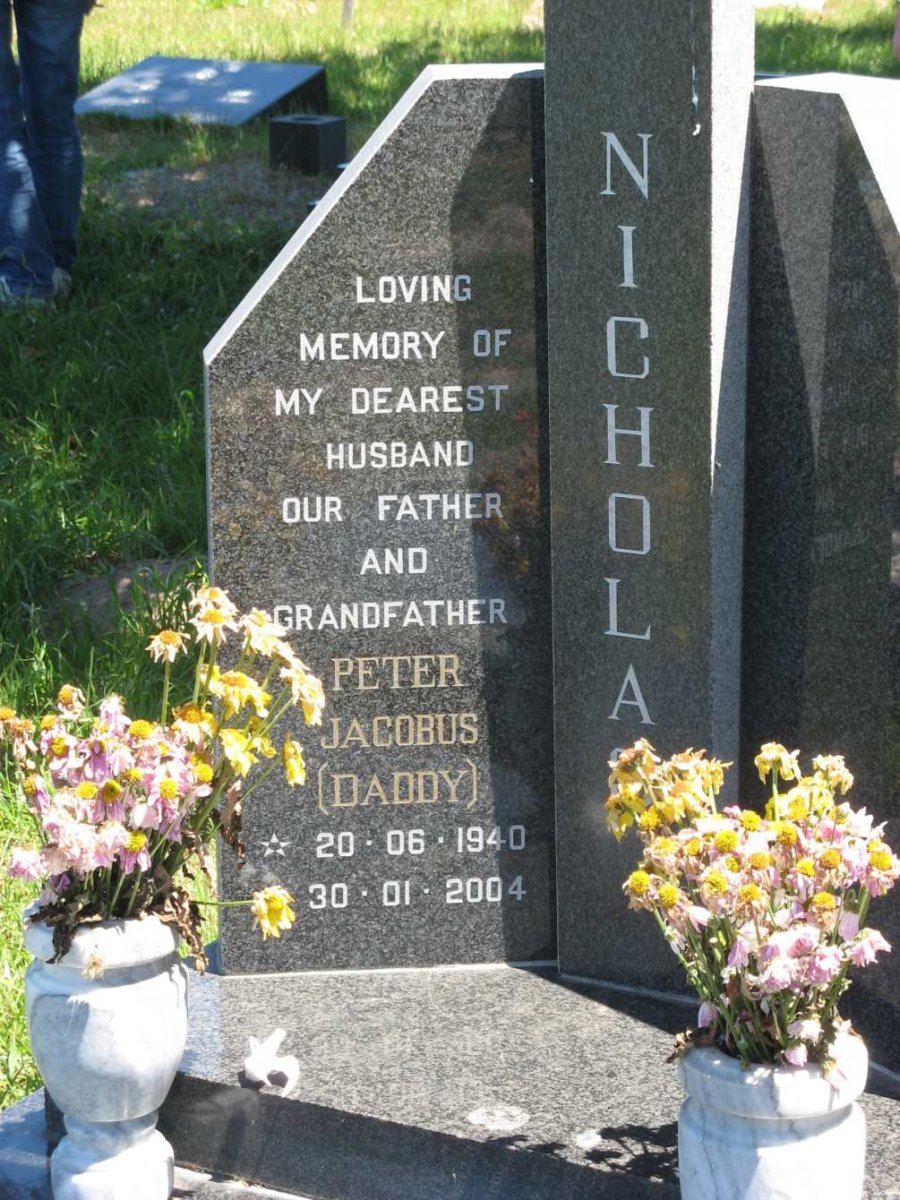 NICHOLAS Peter Jacobus 1940-2004