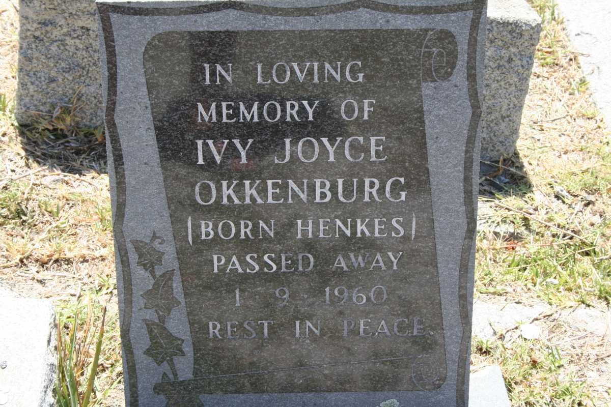 OKKENBURG Ivy Joyce nee HENKES -1960