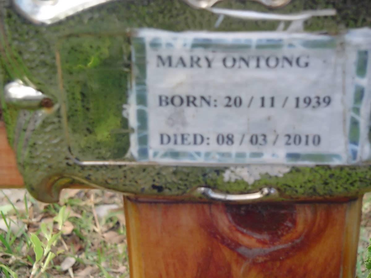 ONTONG Mary 1939-2010