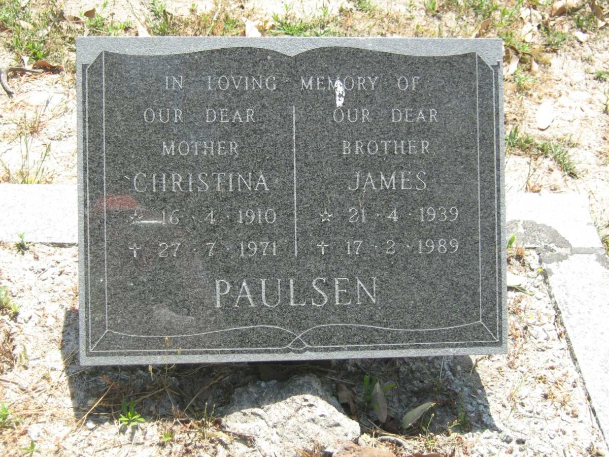 PAULSEN Christina 1910-1971 :: PAULSEN James 1939-1989