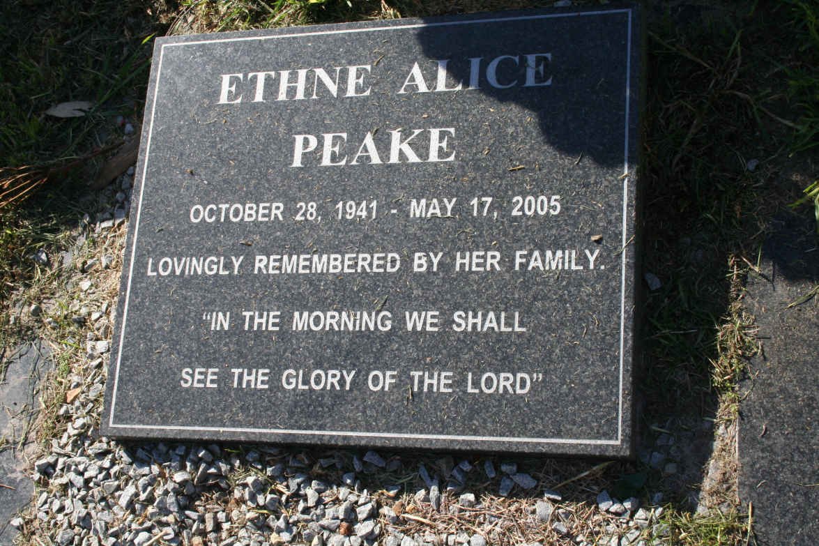 PEAKE Ethne Alice 1941-2005