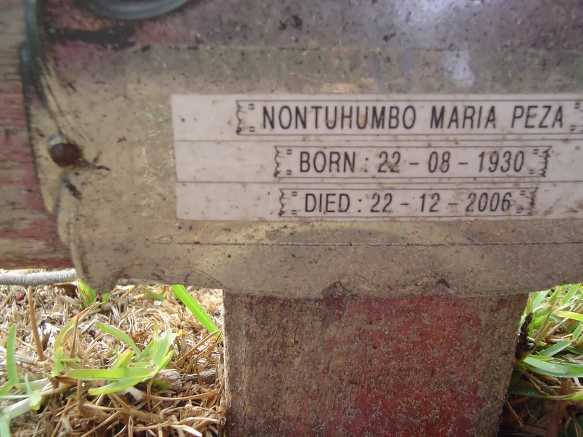 PEZA Nontuhumbo Maria 1930-2006