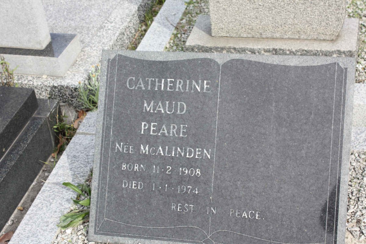 PEARE Catherine Maud nee McALINDEN 1908-1974