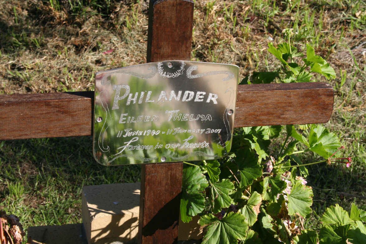 PHILANDER Eileen Thelma 1940-2007