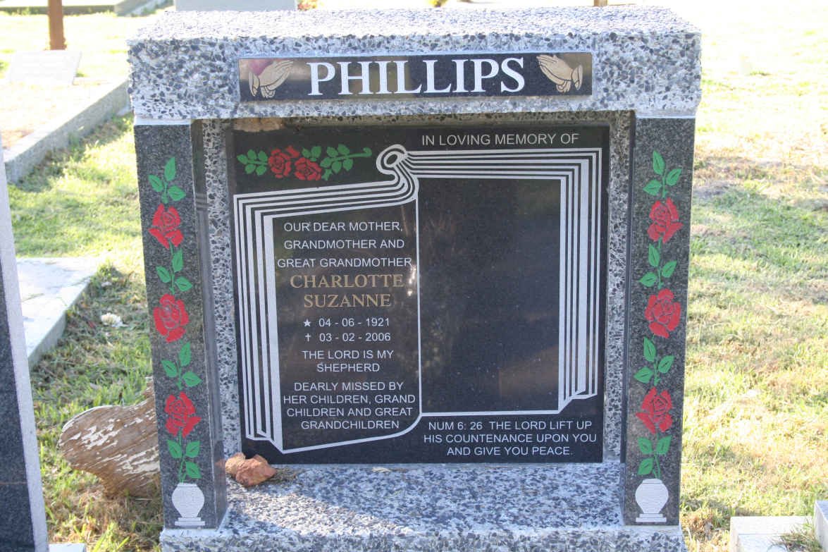 PHILLIPS Charlotte Suzanne 1921-2006