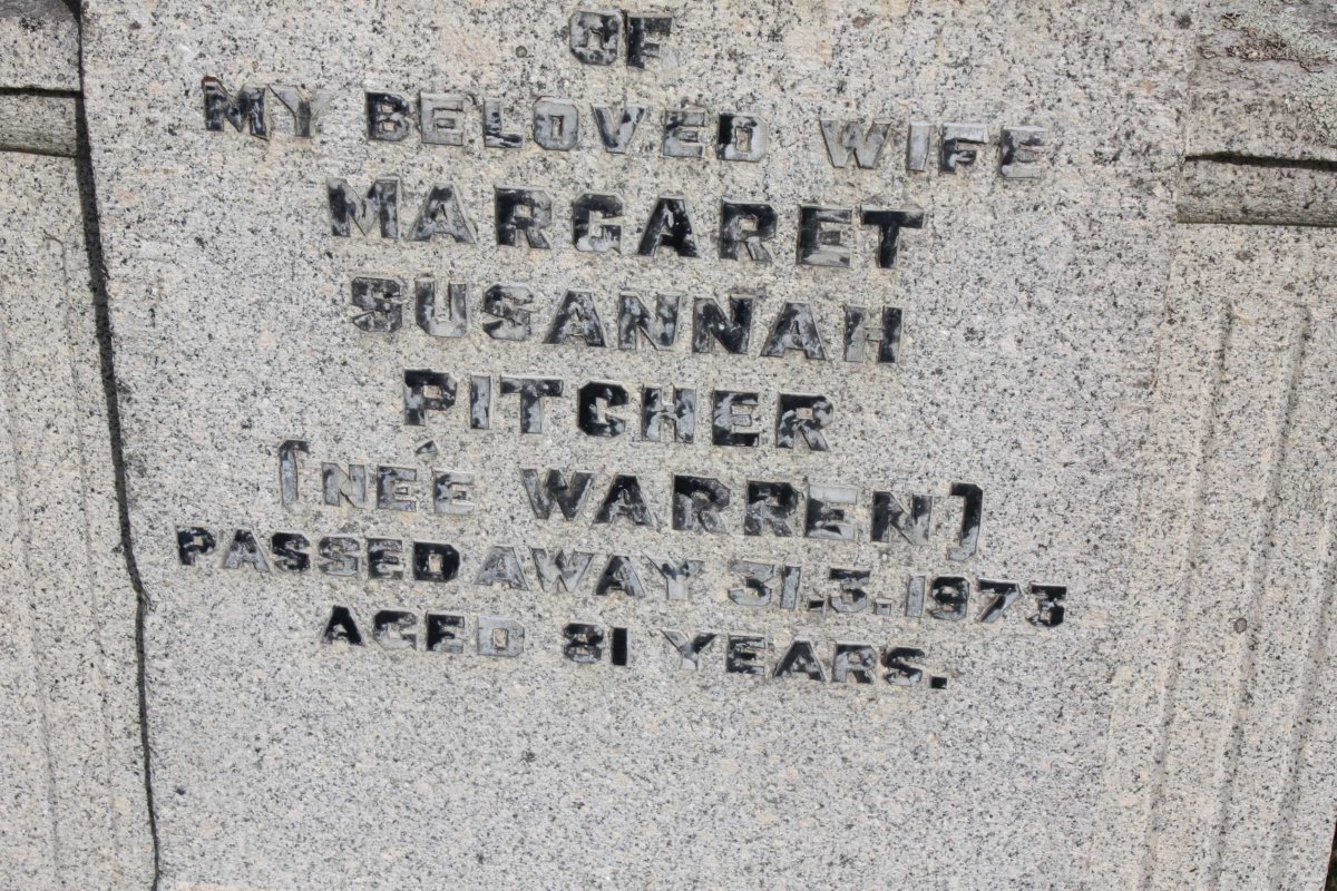 PITCHER Margaret Susannah nee WARREN  -1973