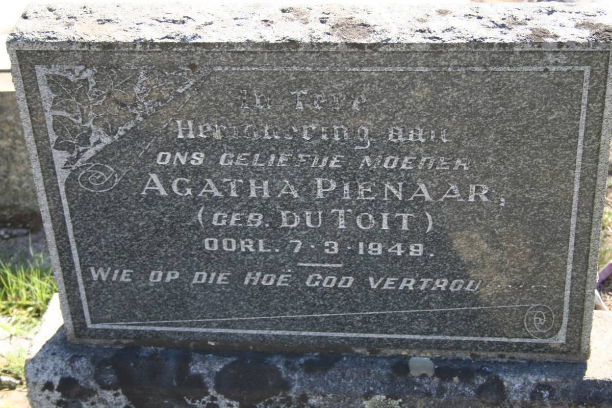PIENAAR Agatha nee DU TOIT -1949