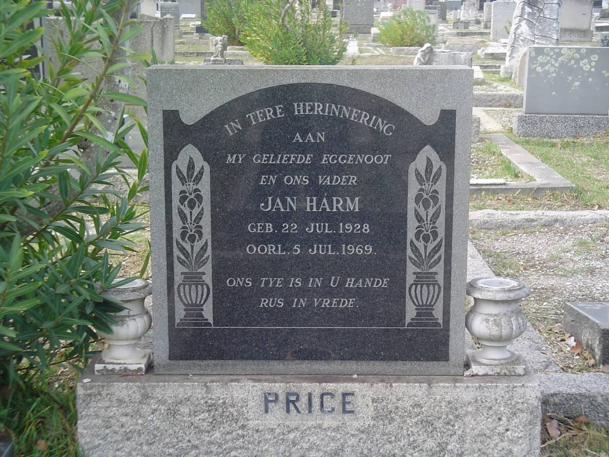 PRICE Jan Harm 1928-1969