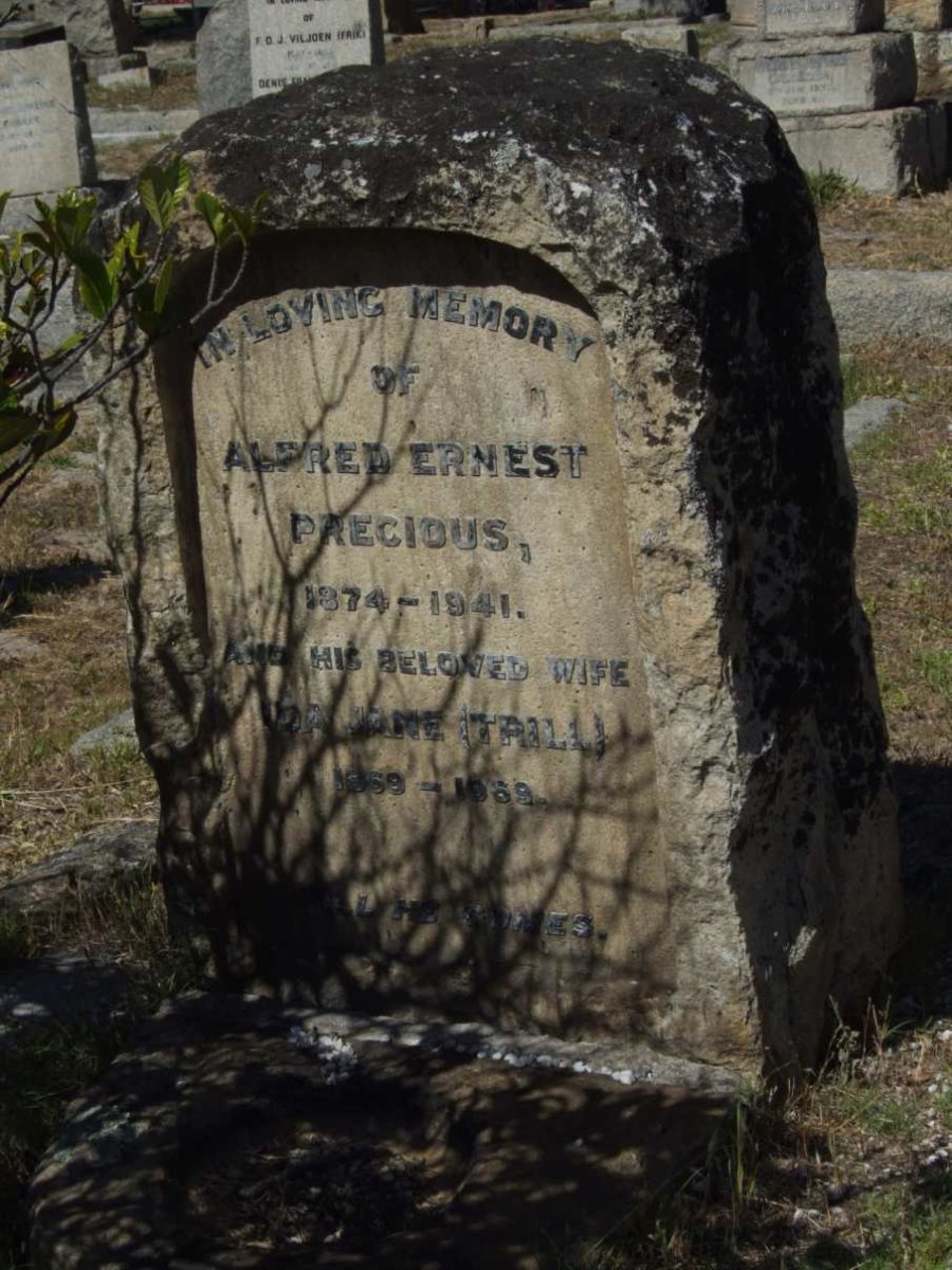 PRECIOUS Alfred Ernest 1874-1941 &amp; Ida Jane TRILL 1869-19?9